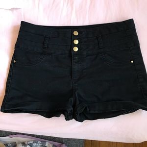 Black high waisted shorts